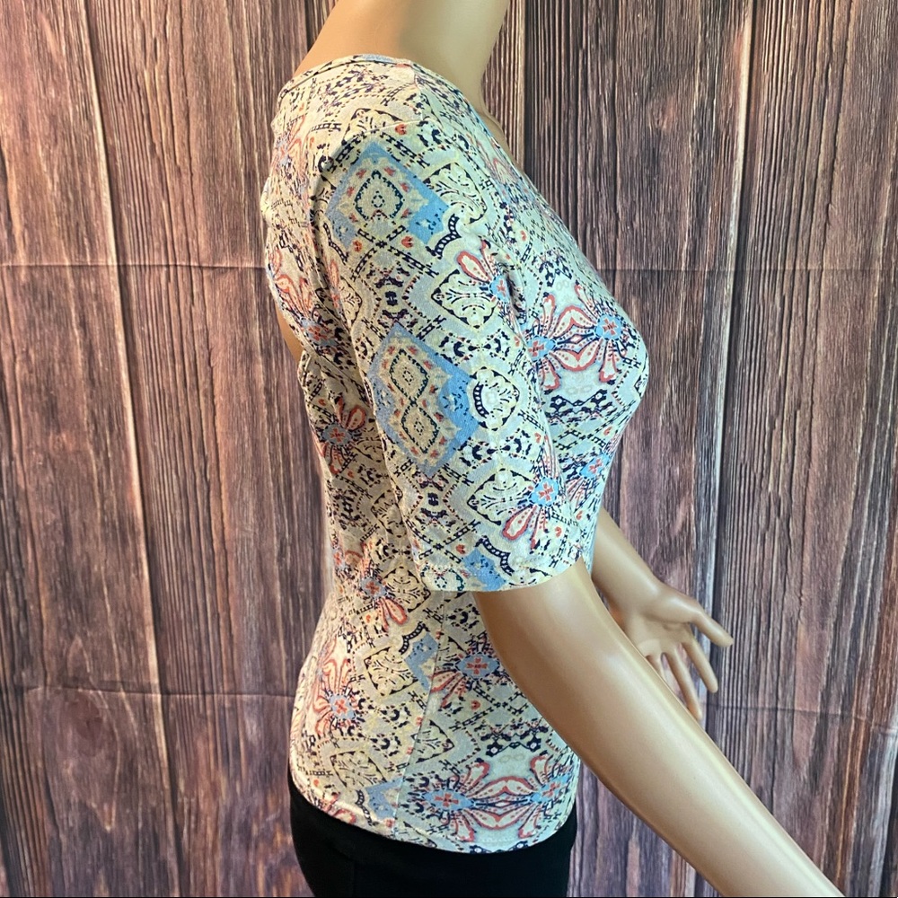 About A Girl Los Angeles size medium pastel colored paisley print bodycon - Picture 3 of 16